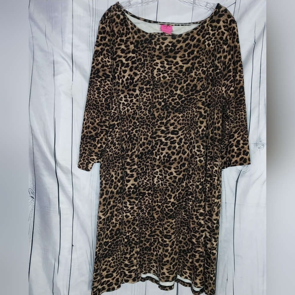 Torrid X Betsey Johnson Leopard Ponte Mini Skater Dress